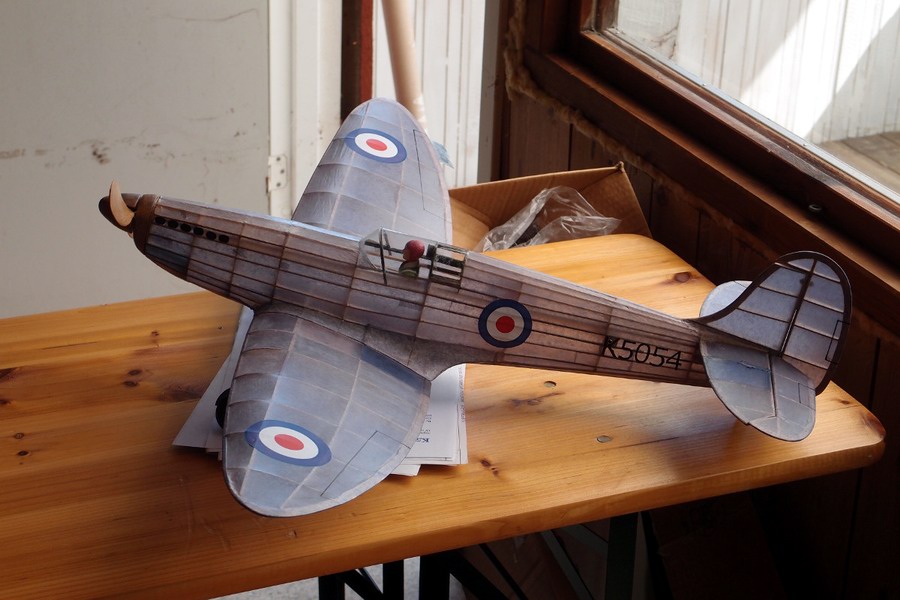 Rubber powered Spitfire prototype