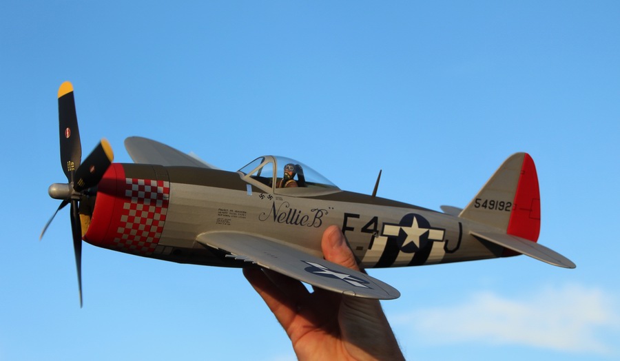 P-47 Thunderbolt freeflight rubber powered